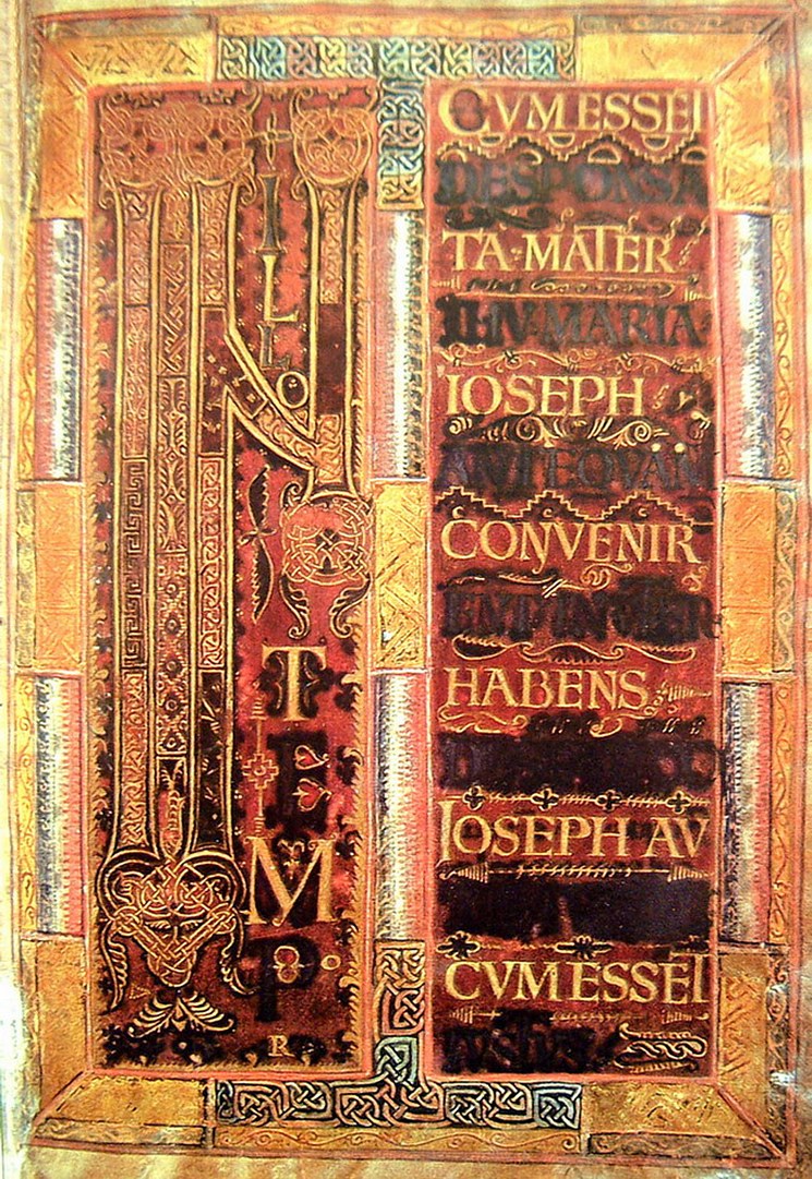 Начало евангелия от Матфея.781-783 гг. Париж, Национальная библиотека.